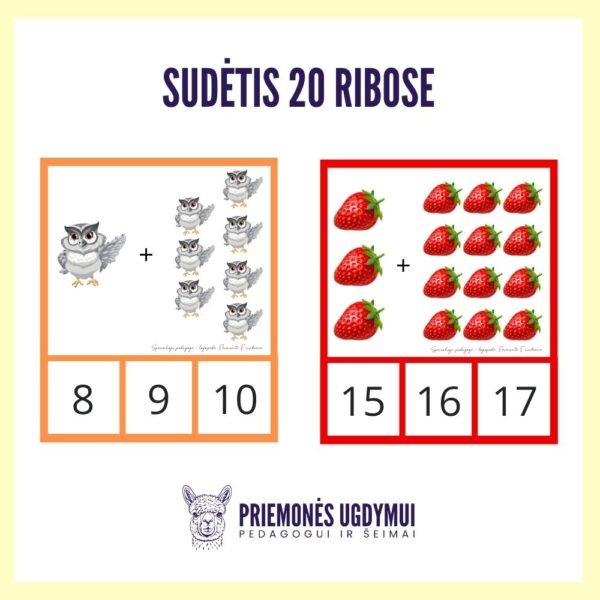 Sudėtis 20 ribose