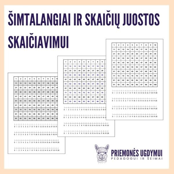 Šimtalangiai ir skaičių juostos