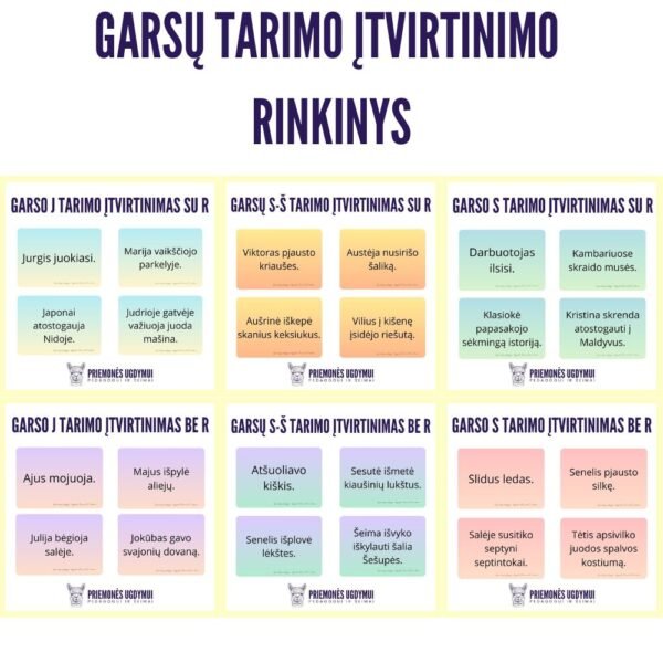 Garsų tarimo įtvirtinimo rinkinys