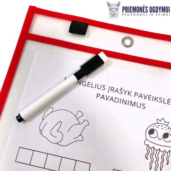 Įmautė užduočių sprendimui (1 vnt) + markeris - Image 4