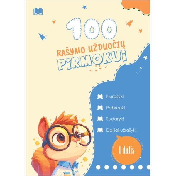 100 rašymo užduočių pirmokui