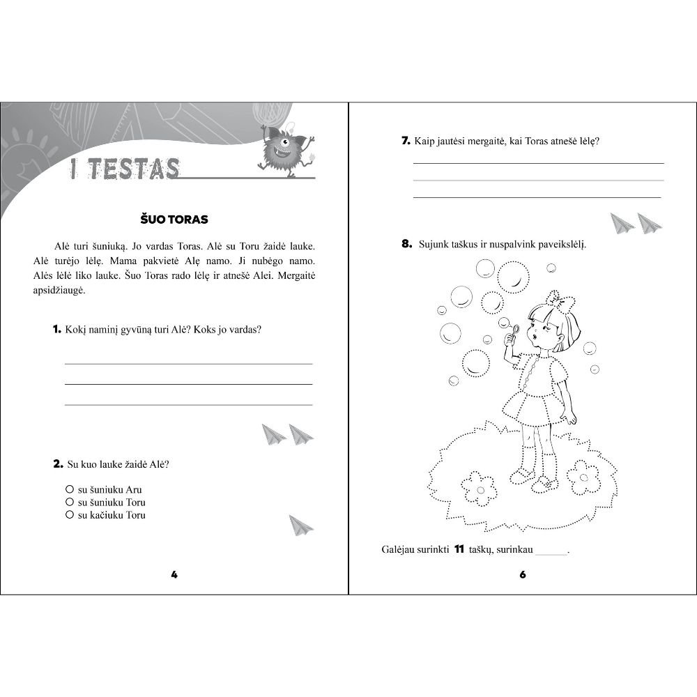 TEKSTO SUVOKIMO TESTAI 1 klasė - Image 4