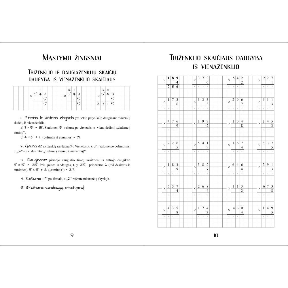 SKAIČIUOJAME STULPELIU. Daugyba. 3-4 klasė - Image 4
