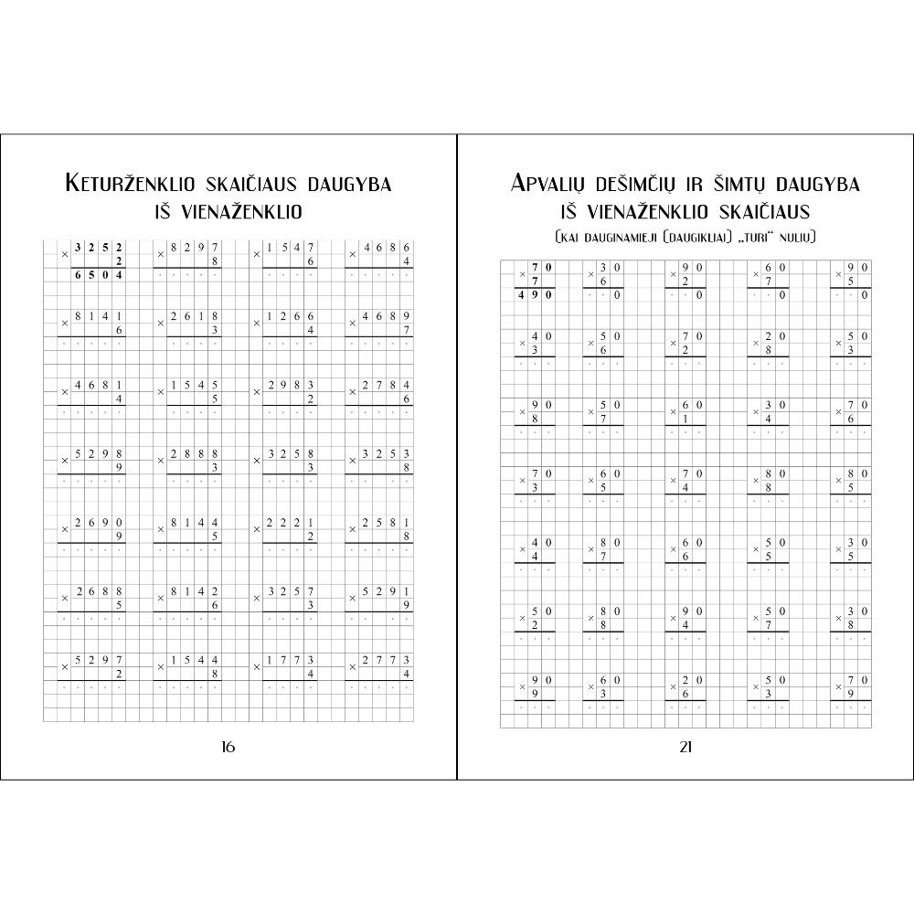 SKAIČIUOJAME STULPELIU. Daugyba. 3-4 klasė - Image 3