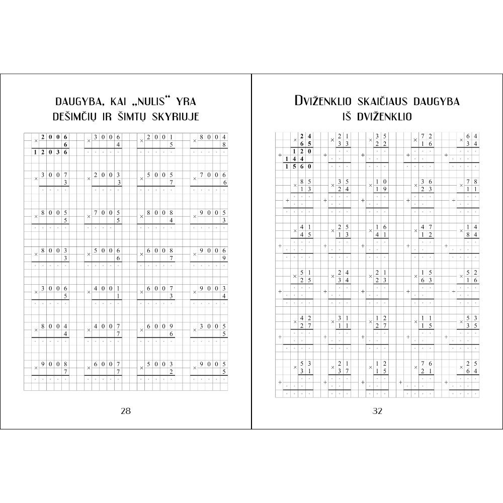 SKAIČIUOJAME STULPELIU. Daugyba. 3-4 klasė - Image 5